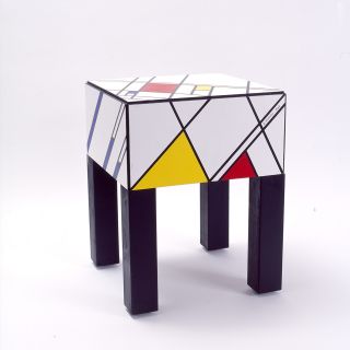 Tribute to Mondriaan: Alfons Kunen - stool 34x34x43 cm
