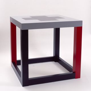 Tribute to Mondriaan: Peter Royen - table 70x70x70 cm - wood