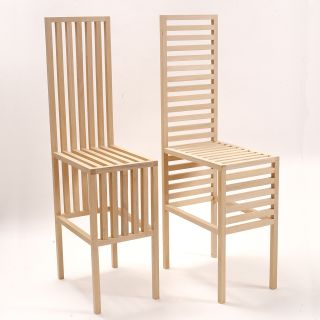 Tribute to Mondriaan: Willem Kloppers - chairs - wood