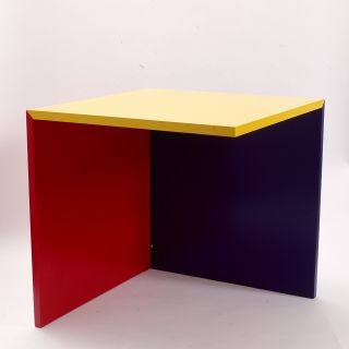 Tribute to Mondriaan: Getulio Alviani table 70x70x70 cm - wood